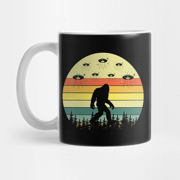 Retro Bigfoot Alien Sasquatch Cryptozoology by Teewyld